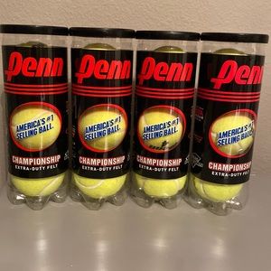 NWT Penn Championship Extra-Duty Felt Tennis 🎾 Balls (4) Containers
